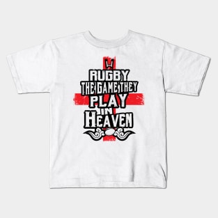 England Rugby Game Play in Heaven Kids T-Shirt